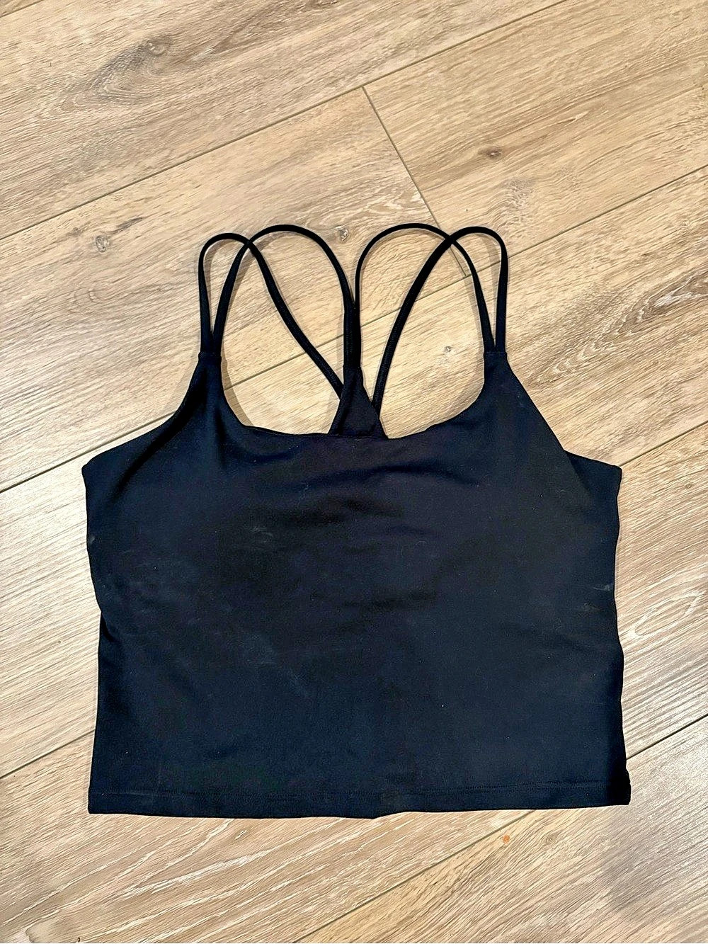NWT Fabletics Principal Built-In Bra Tank Black Size M